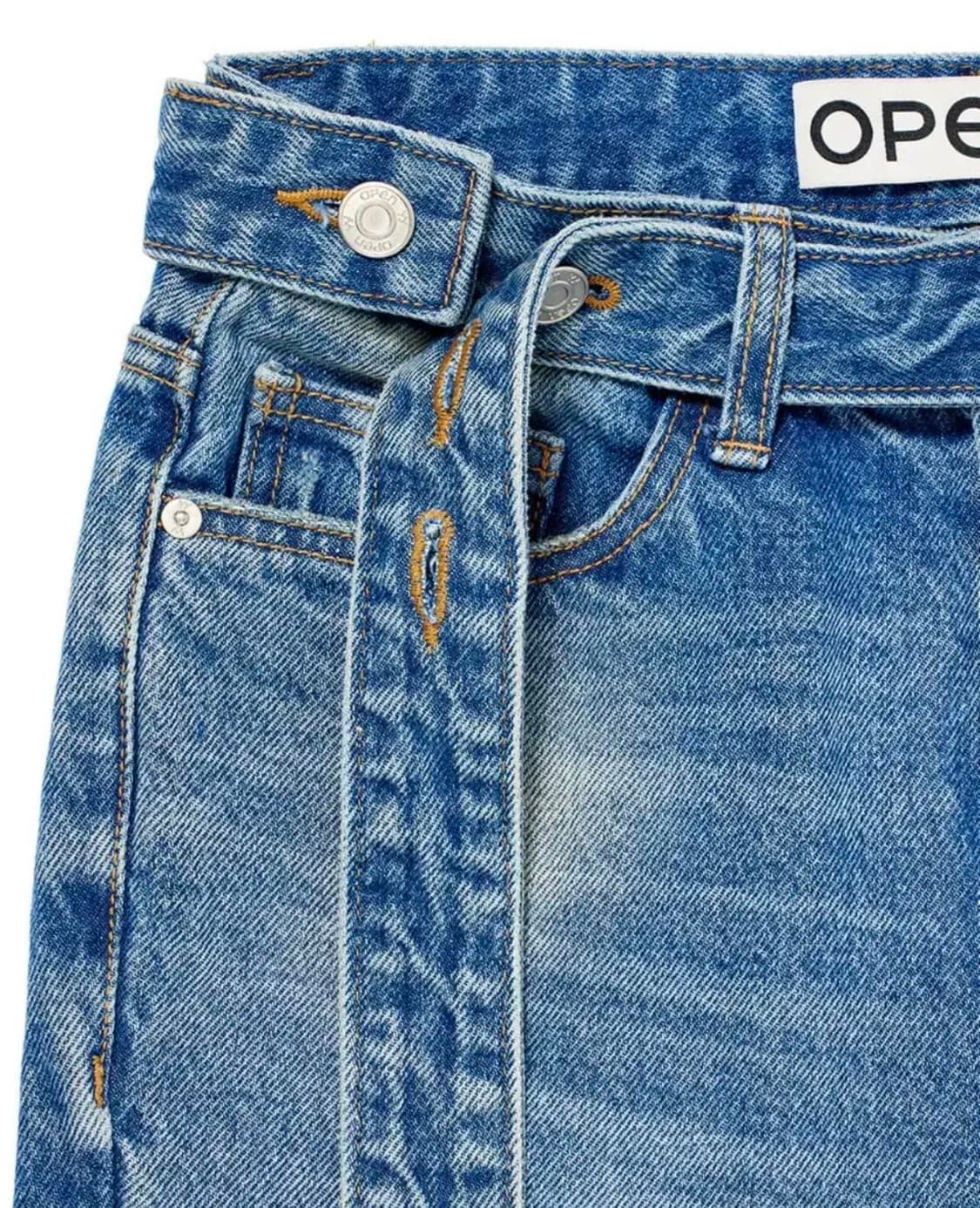 Openyy BELTED LOOSE BOOTCUT JEAN, BLUE 상품이미지3