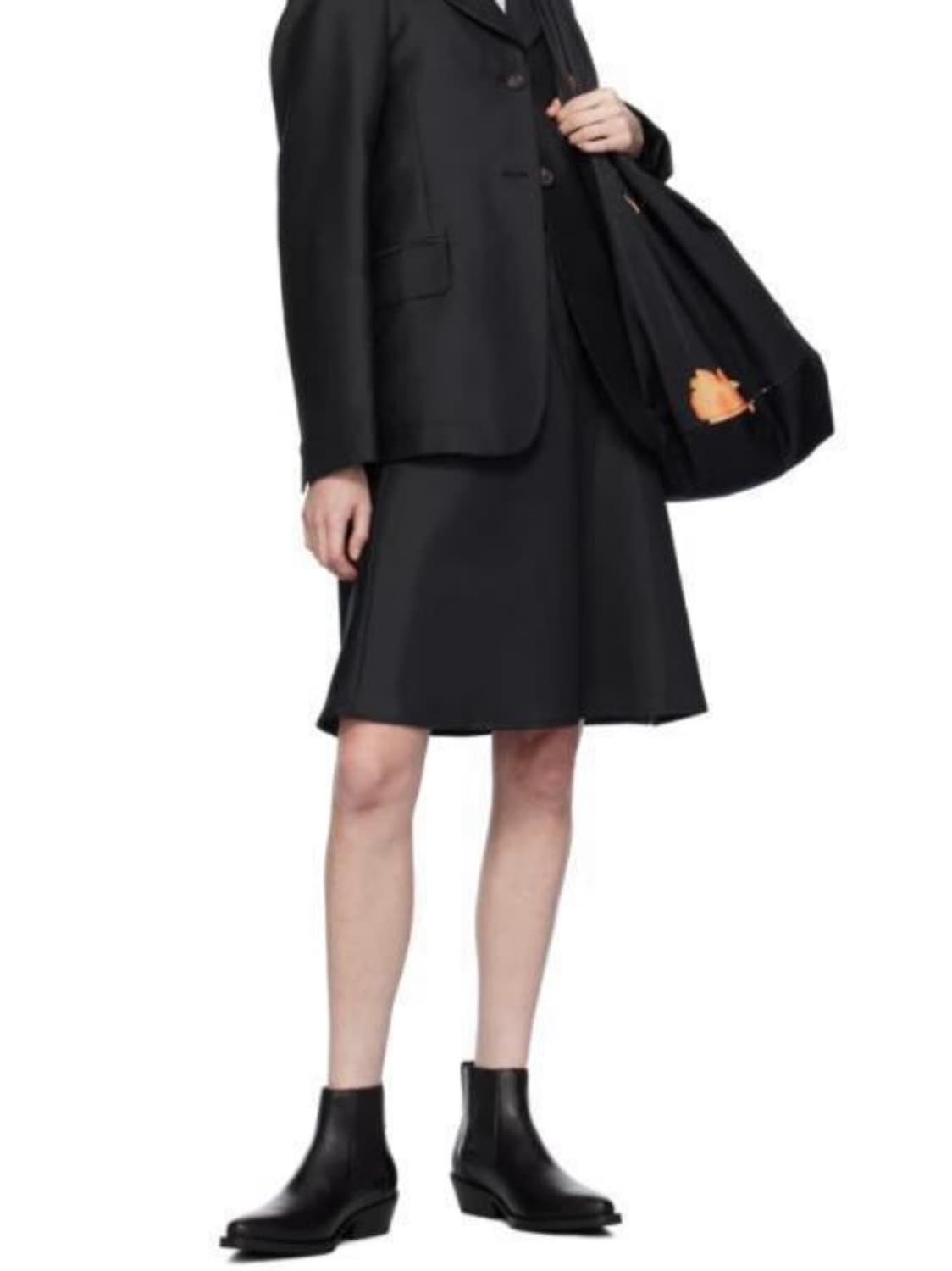 아워레가시 블랙 커튼 미디 스커트 36 상품이미지3