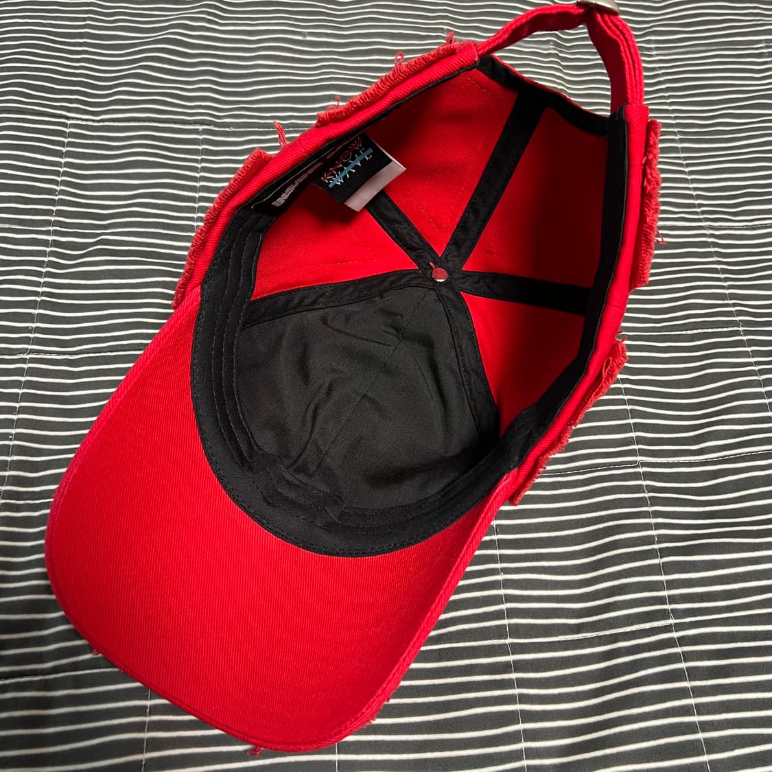 인세인개러지 X 노우웨이브 그런지 볼캡 레드 상품이미지6