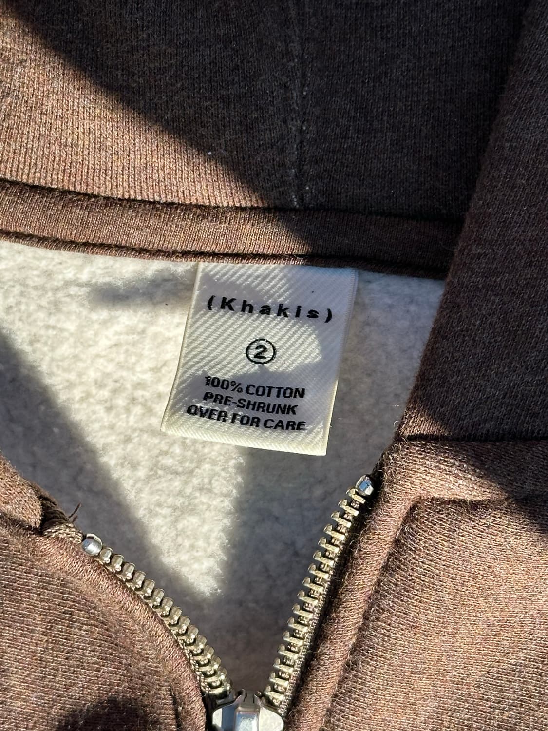 카키스 후드집업 브라운 상품이미지4