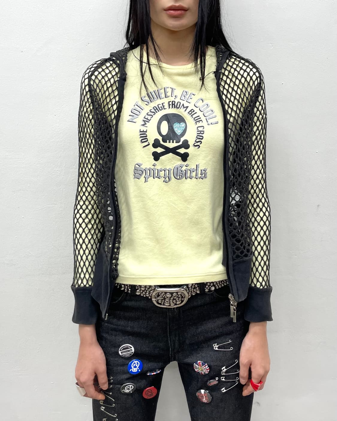 Black net sexy hoodie 상품이미지2