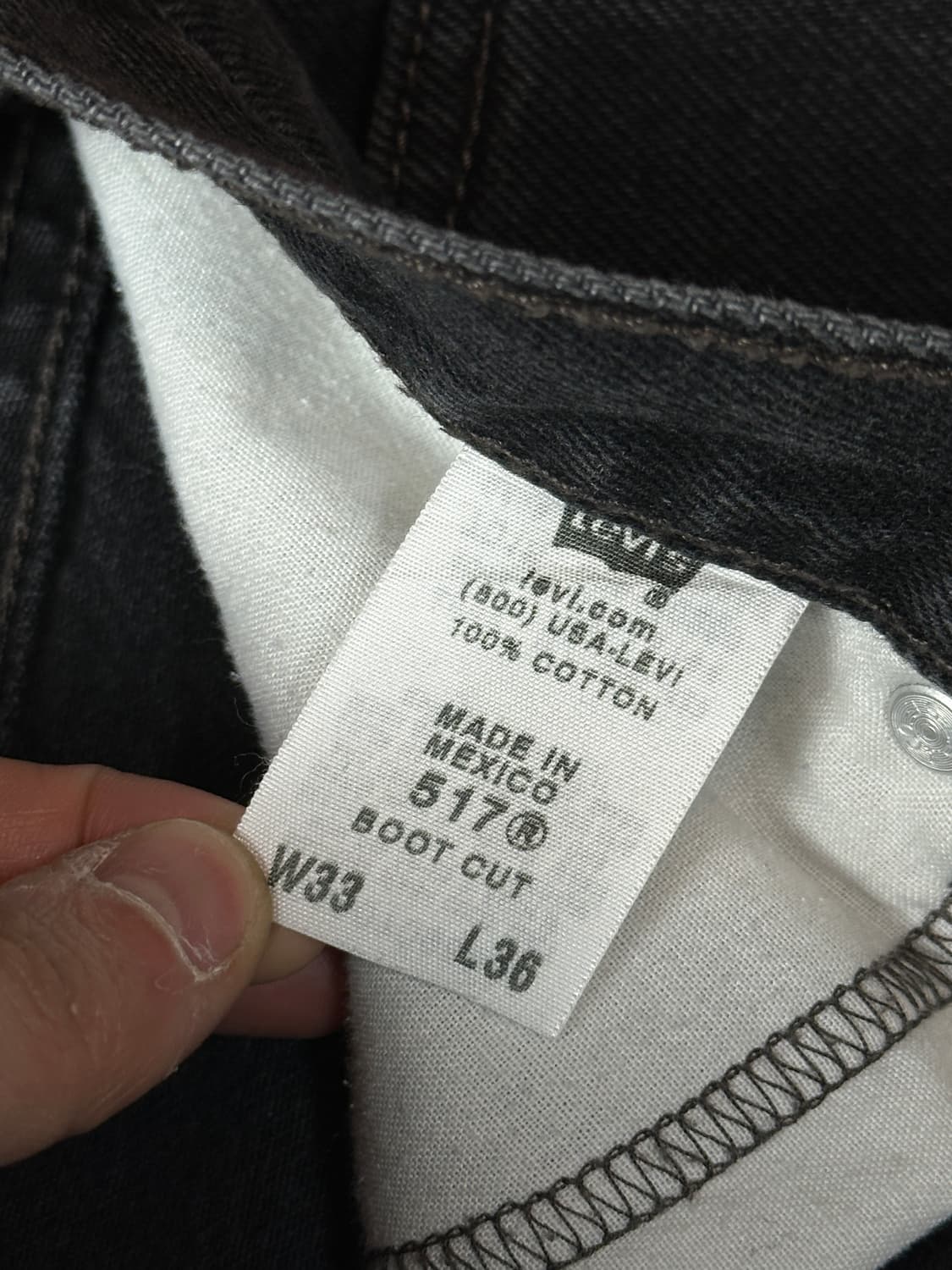 00's 빈티지 리바이스 517 블랙 플레어진 상품이미지9
