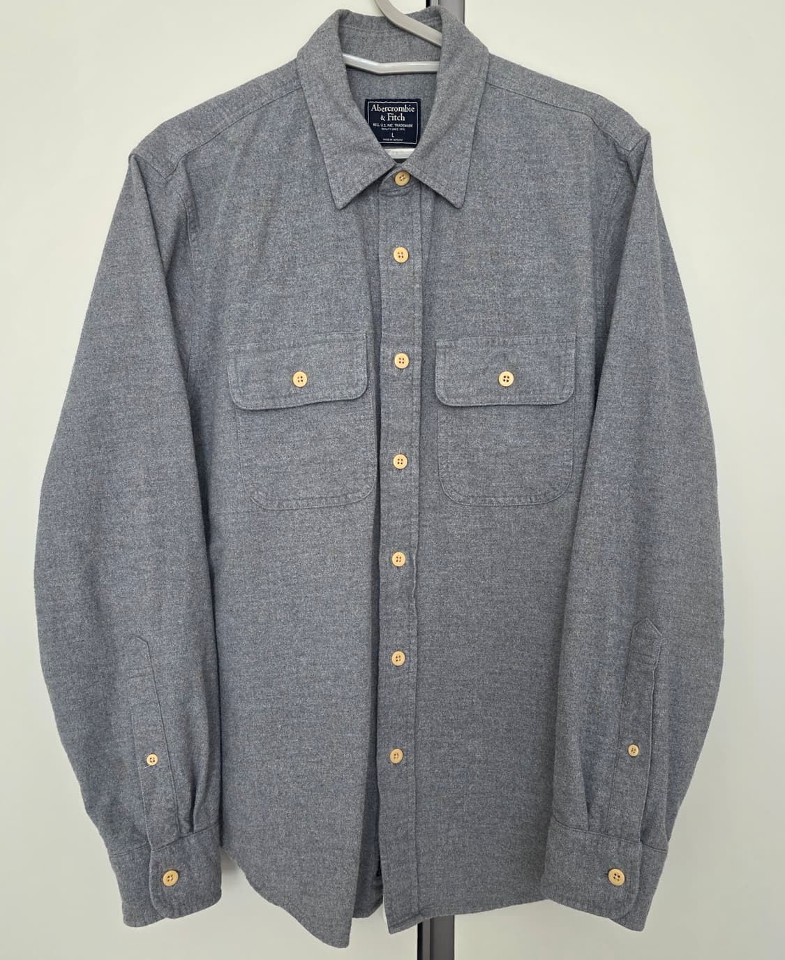 아베크롬비 몰스킨 롱슬리브 워커셔츠자켓 그레이칼라 (L)  상품이미지2