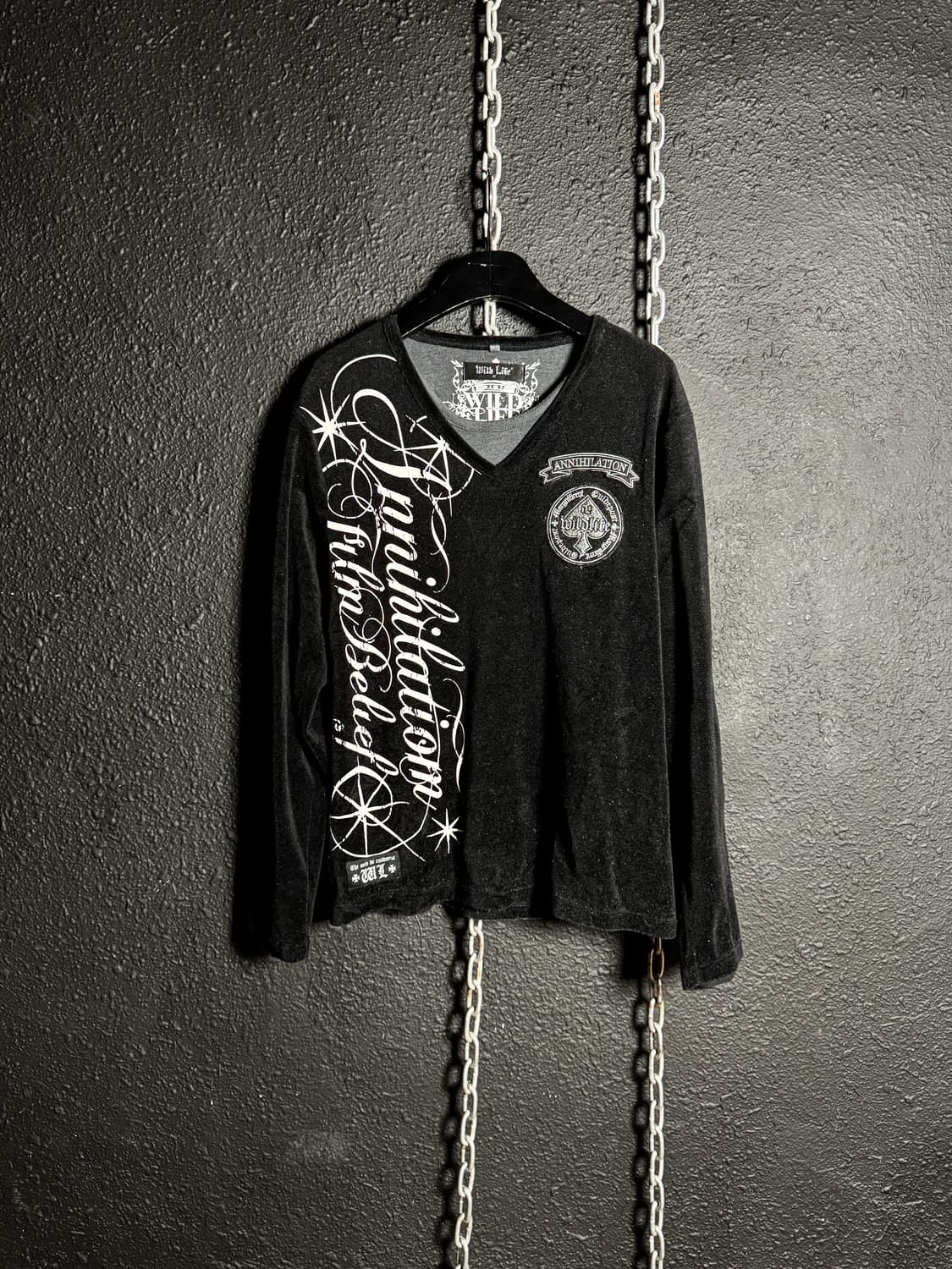 Black velvet long sleeves  상품이미지1