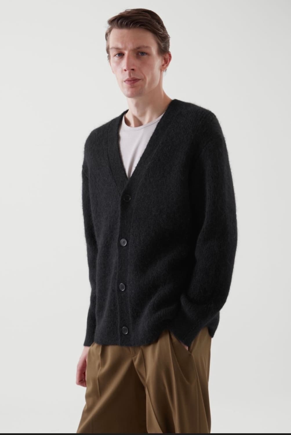 [S] 코스 릴렉스 모헤어 가디건 블랙 상품이미지1