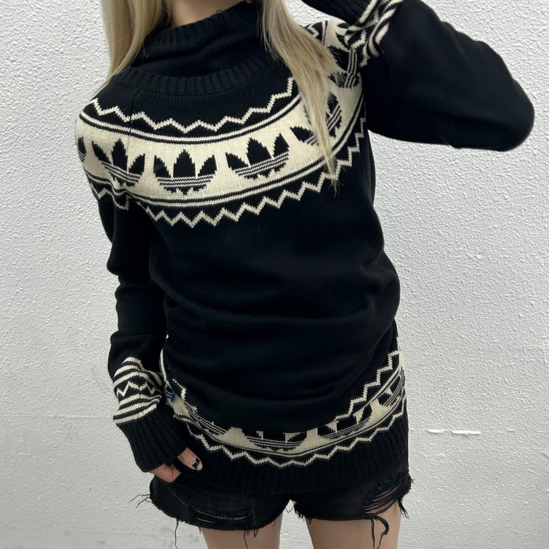 아디다스 y2k 파이어버드 니트후드 원피스 100 상품이미지2