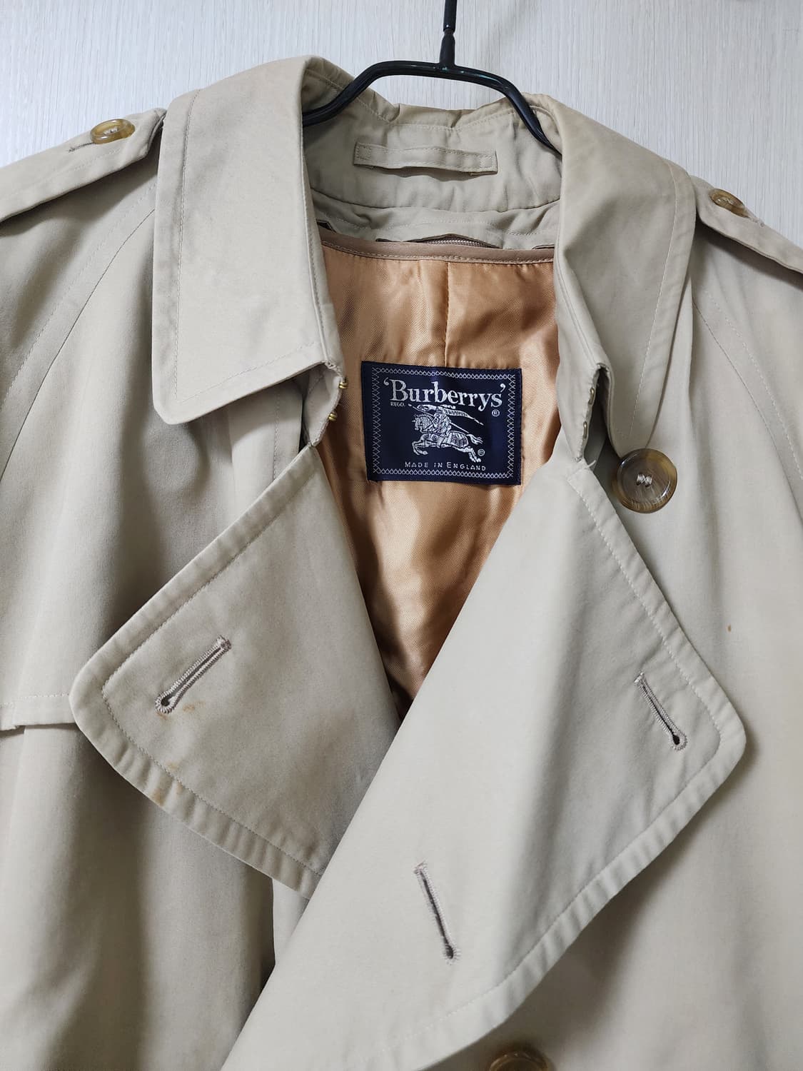 (정품) 버버리 베이지 더블롱 트렌치코트 내피포함 46 상품이미지4