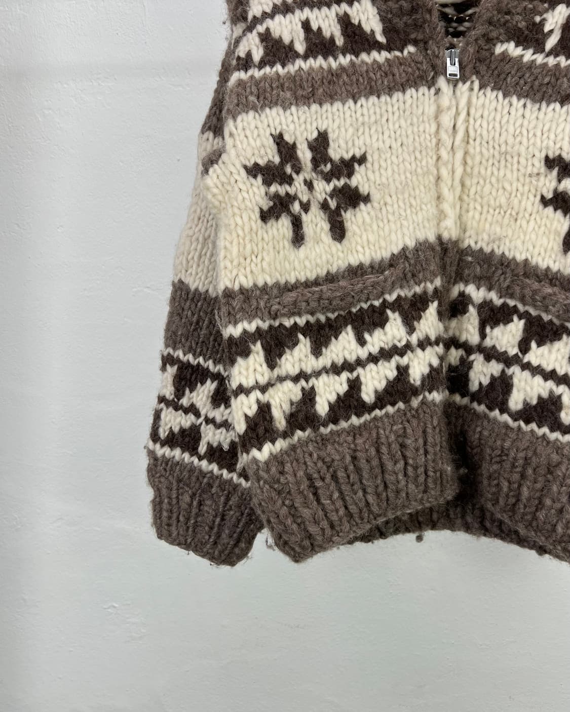 롱 하우스 노르딕 캐나다 헤비 울 코위찬 스웨터 카라 자켓 상품이미지4