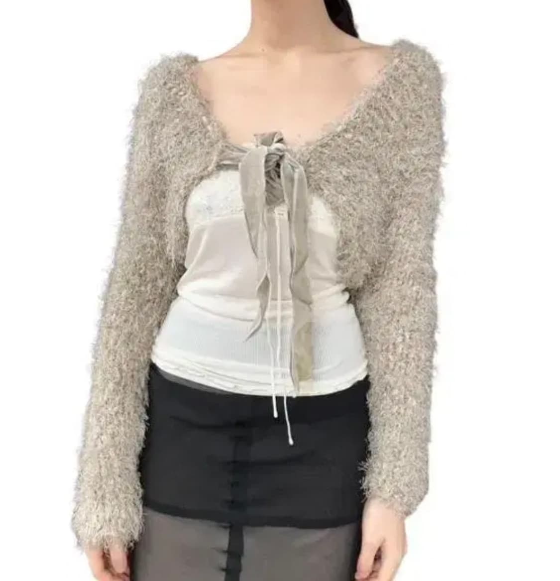 빈티지 니트 볼레로 가디건  상품이미지1