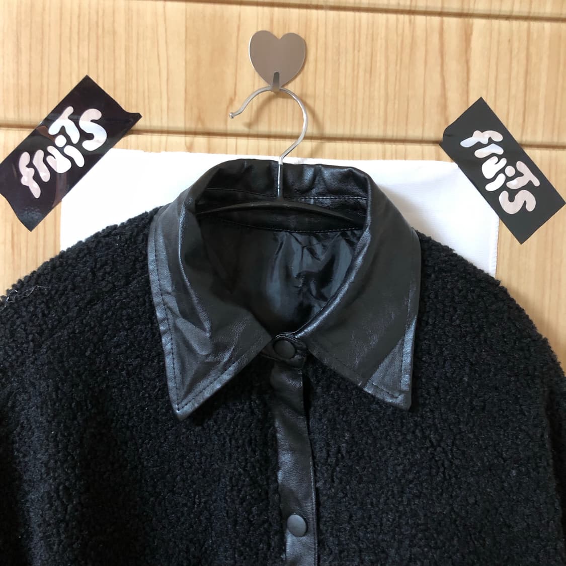 블랙 레더 뽀글이 상품이미지8