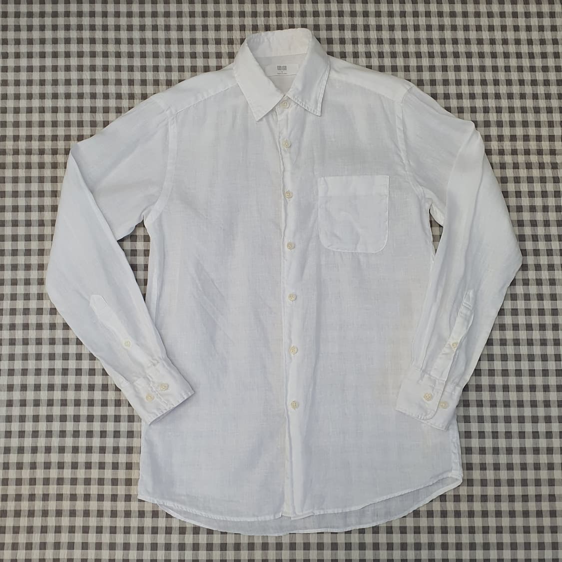 유니클로 마100 린넨 긴소매 셔츠 남자95 상품이미지1