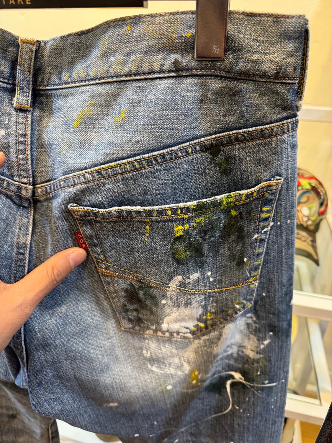 재팬 빈티지 소울오프프리덤 페인팅 데님 팬츠 상품이미지7