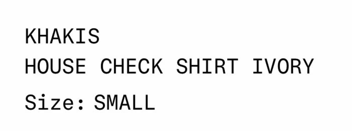 카키스 하우스 체크 셔츠 s 상품이미지2