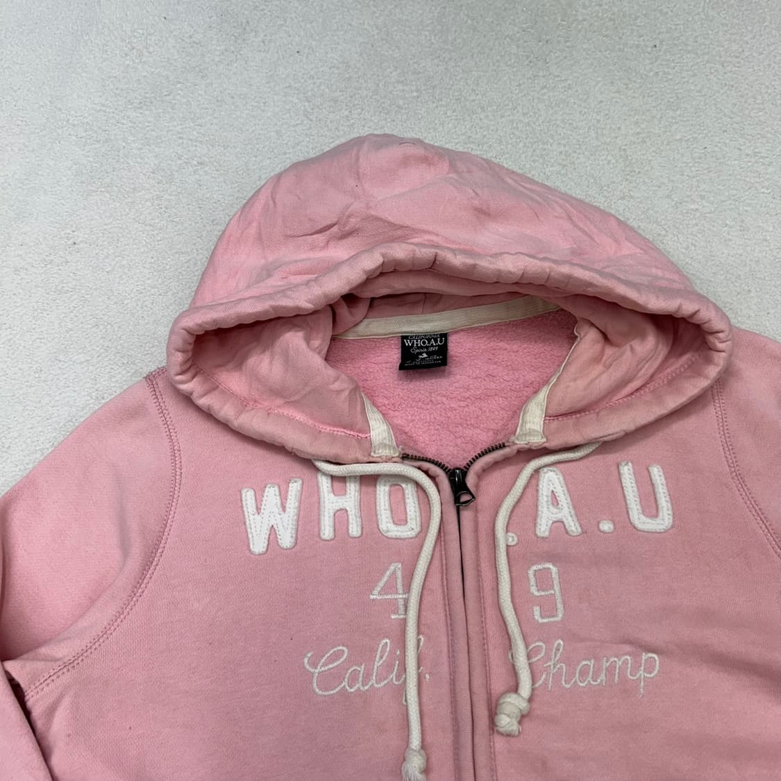 Who.A.U pink hood zip-up 상품이미지5
