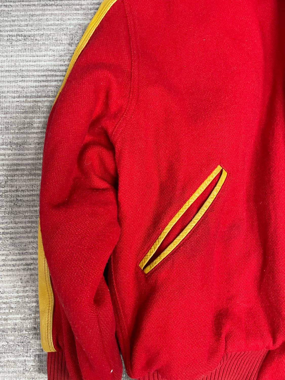 90s japan vintage 사이드레더암 바시티 상품이미지3