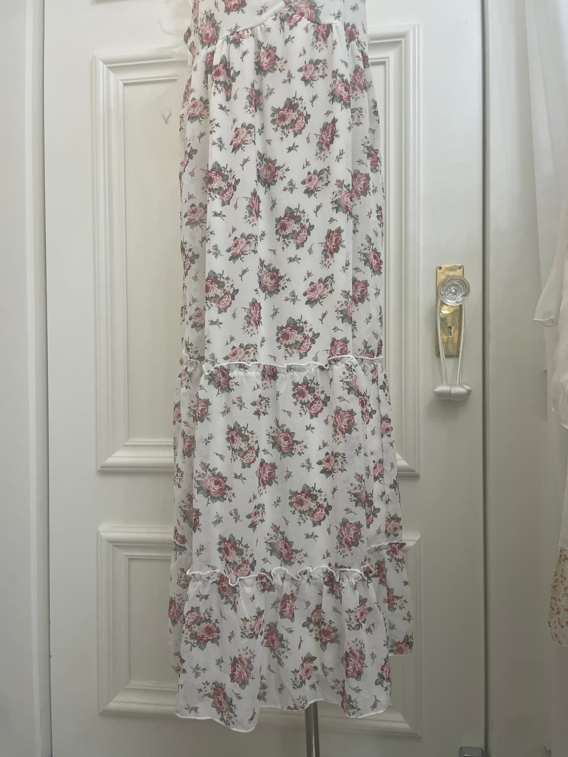 white rose print summer long opc(size-M) 상품이미지9