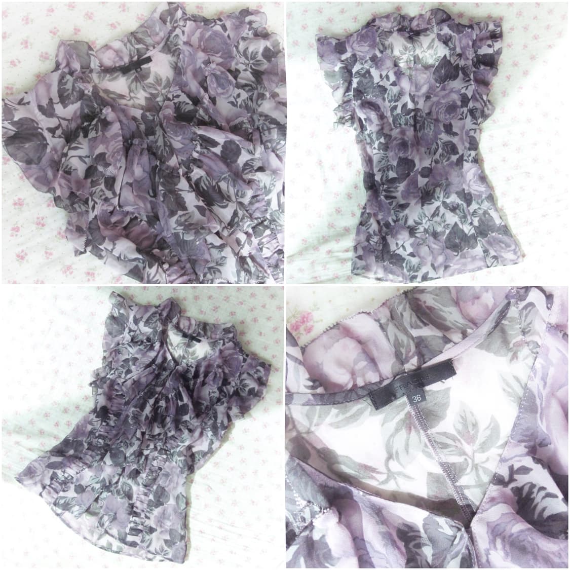 오네갸루 퍼플로즈 블라우스 상품이미지2