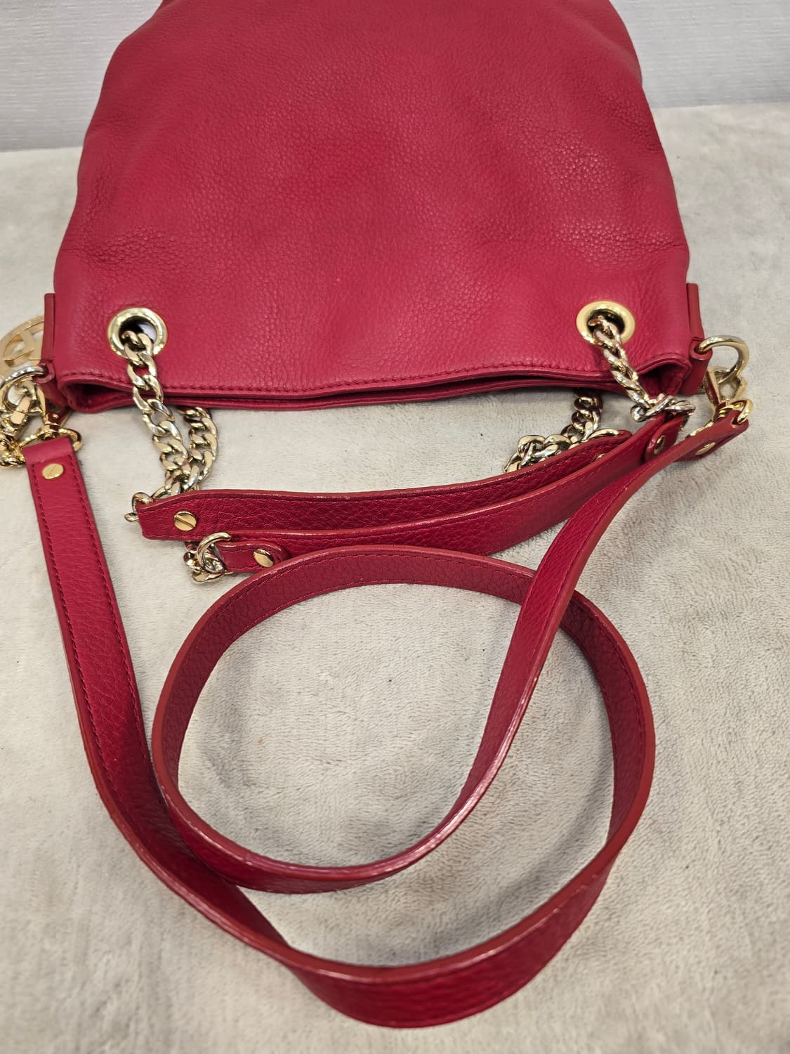 마이클 코어스 레드 가죽 체인 숄더백 크로스백 상품이미지5