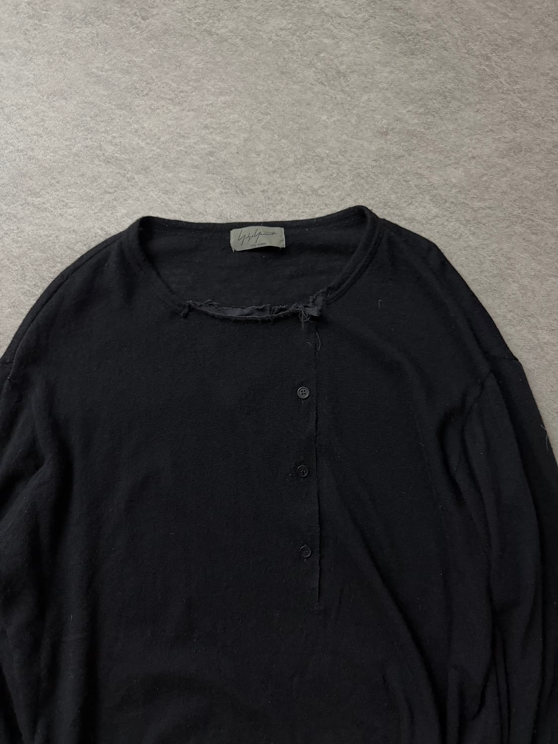 요지야마모토 뿌르옴므 비대칭 헨리넥 상품이미지3