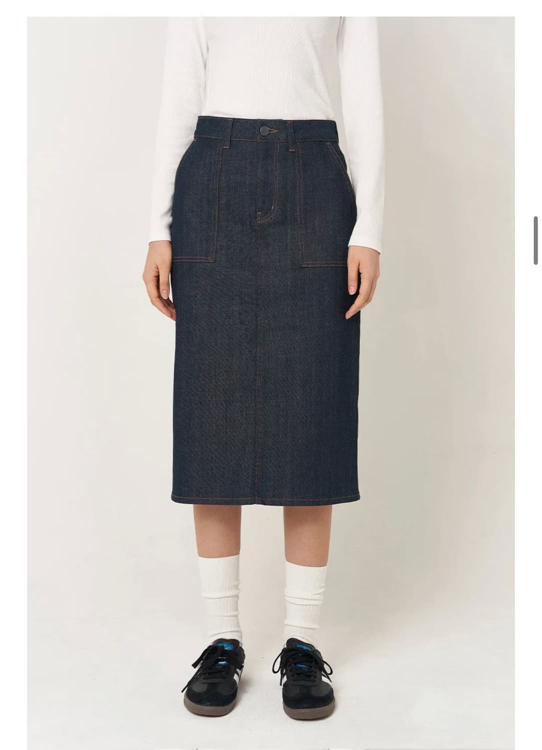 플랙 진청 스커트  상품이미지2