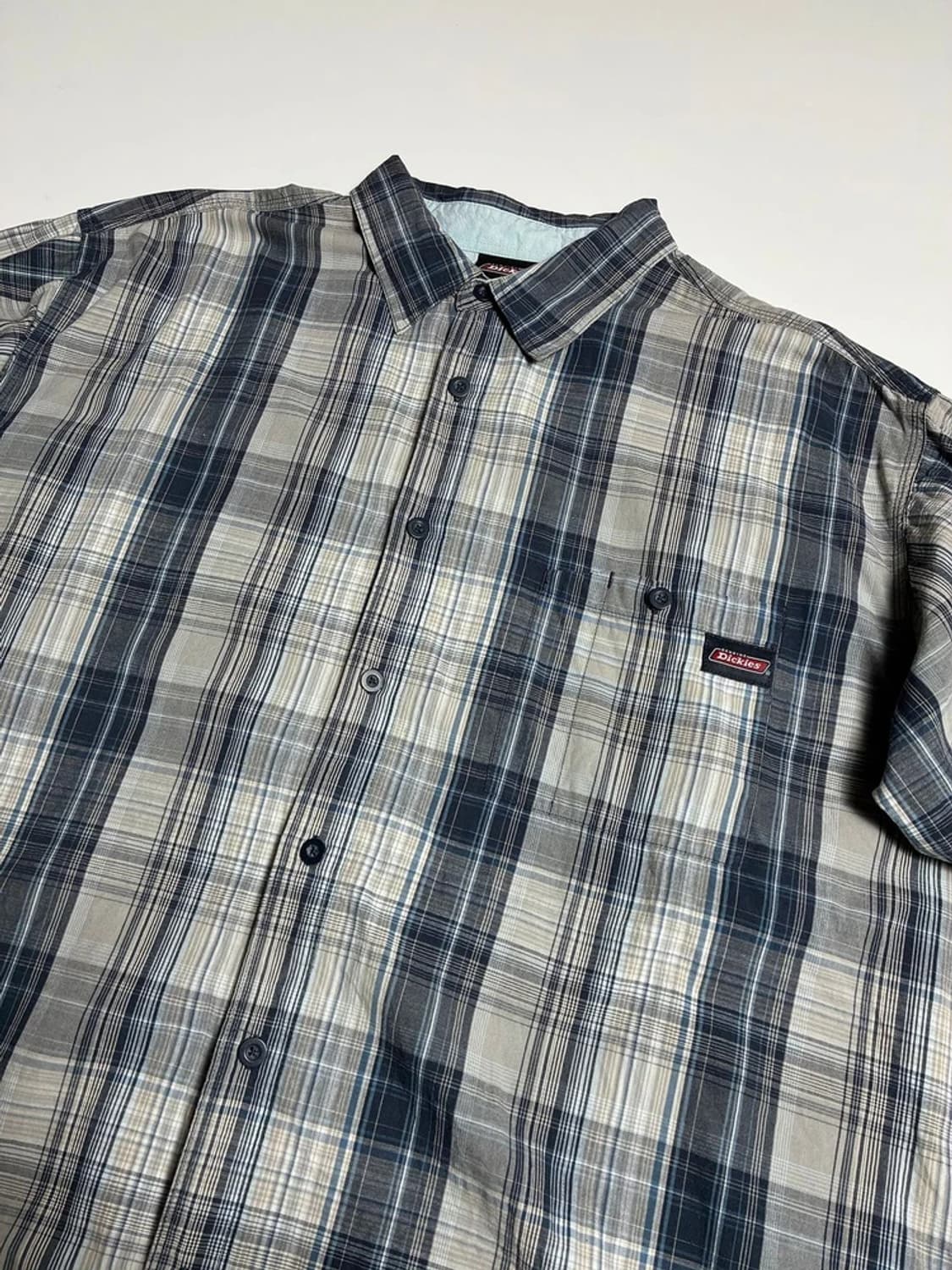 디키즈 Dickies 빈티지 체크 반팔 워크 셔츠 R1393 상품이미지2