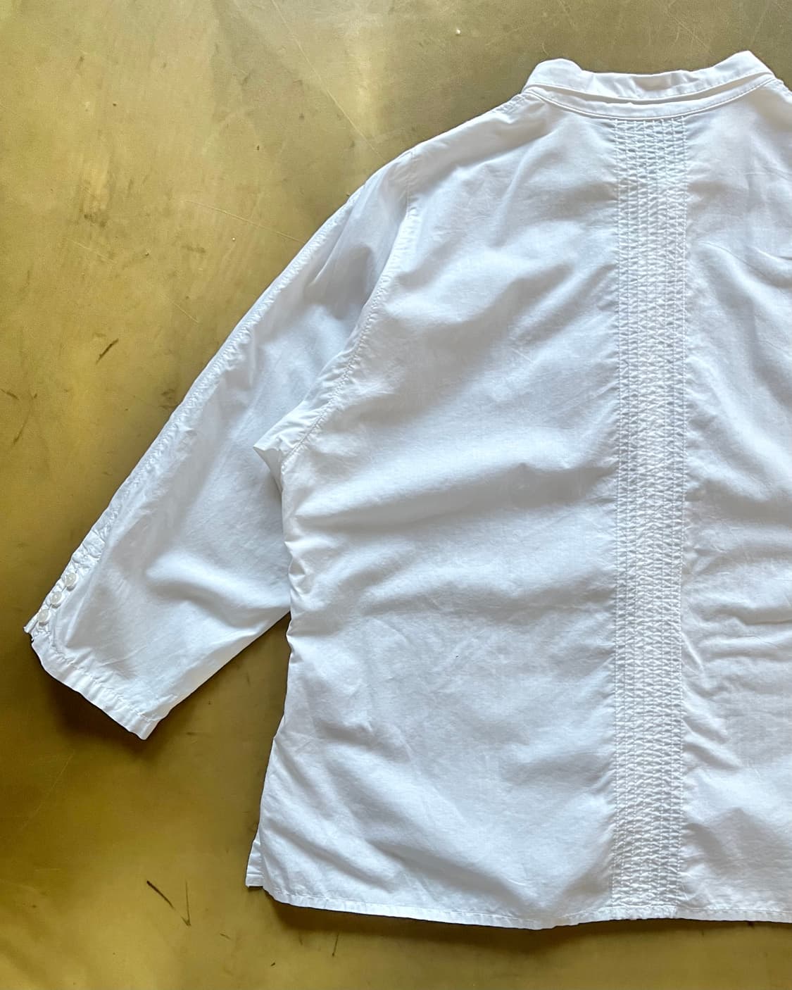 Yacco Maricard Pleats Stitch White Shirt 상품이미지9