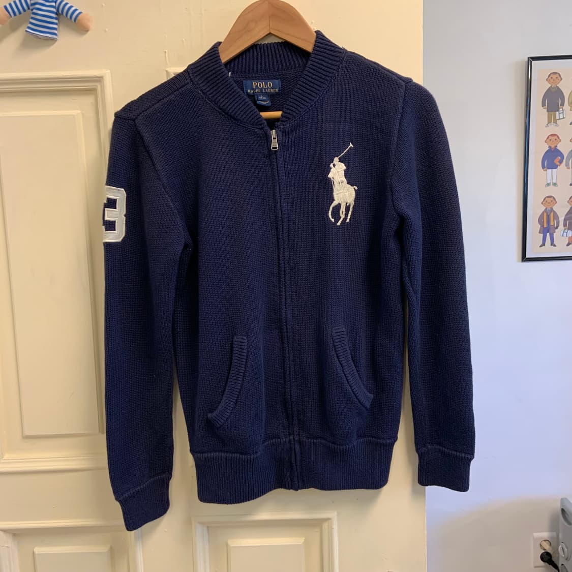 폴로 랄프로렌 패치 니트 집업 상품이미지1