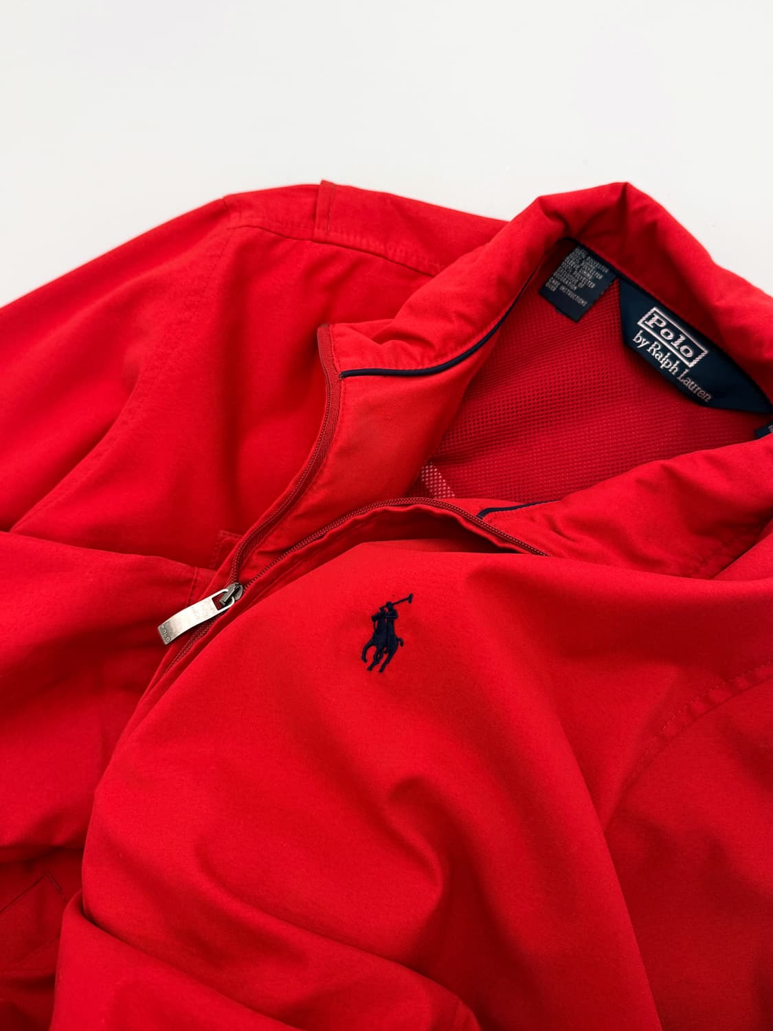 폴로 랄프로렌 오버핏 레드 하프집 폴리쉘 아노락 자켓 상품이미지4