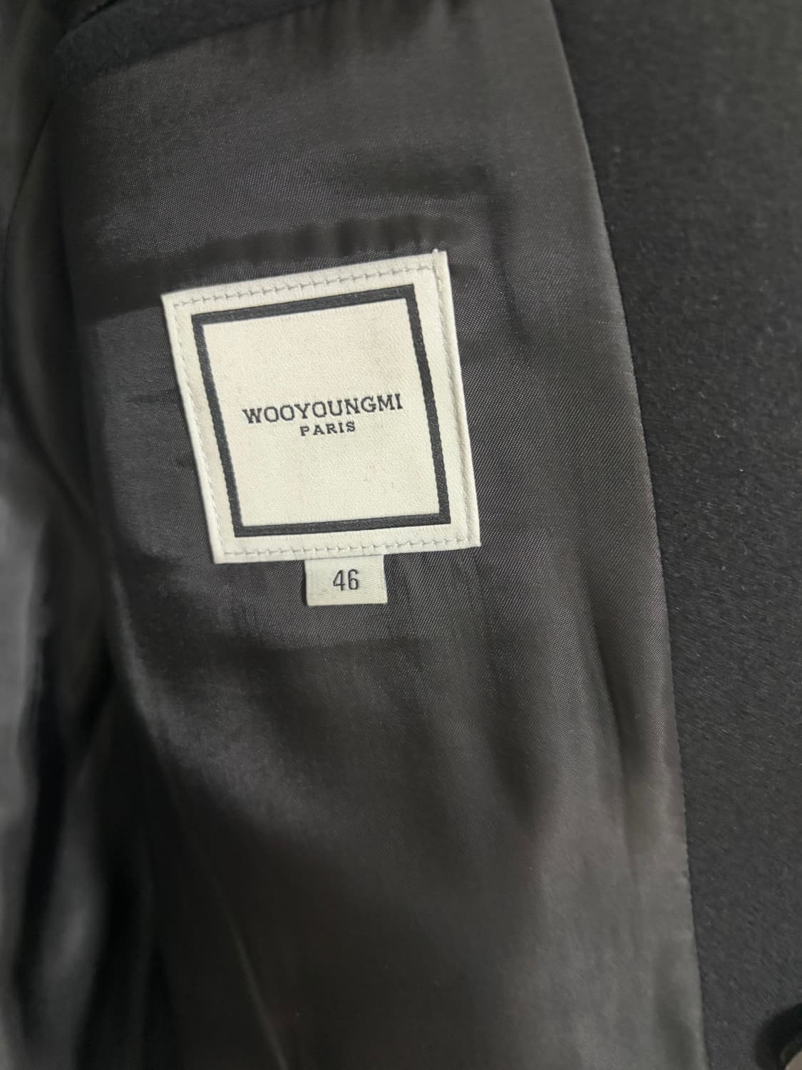 우영미 더블 코트 블랙 46사이즈 판매합니다 상품이미지3