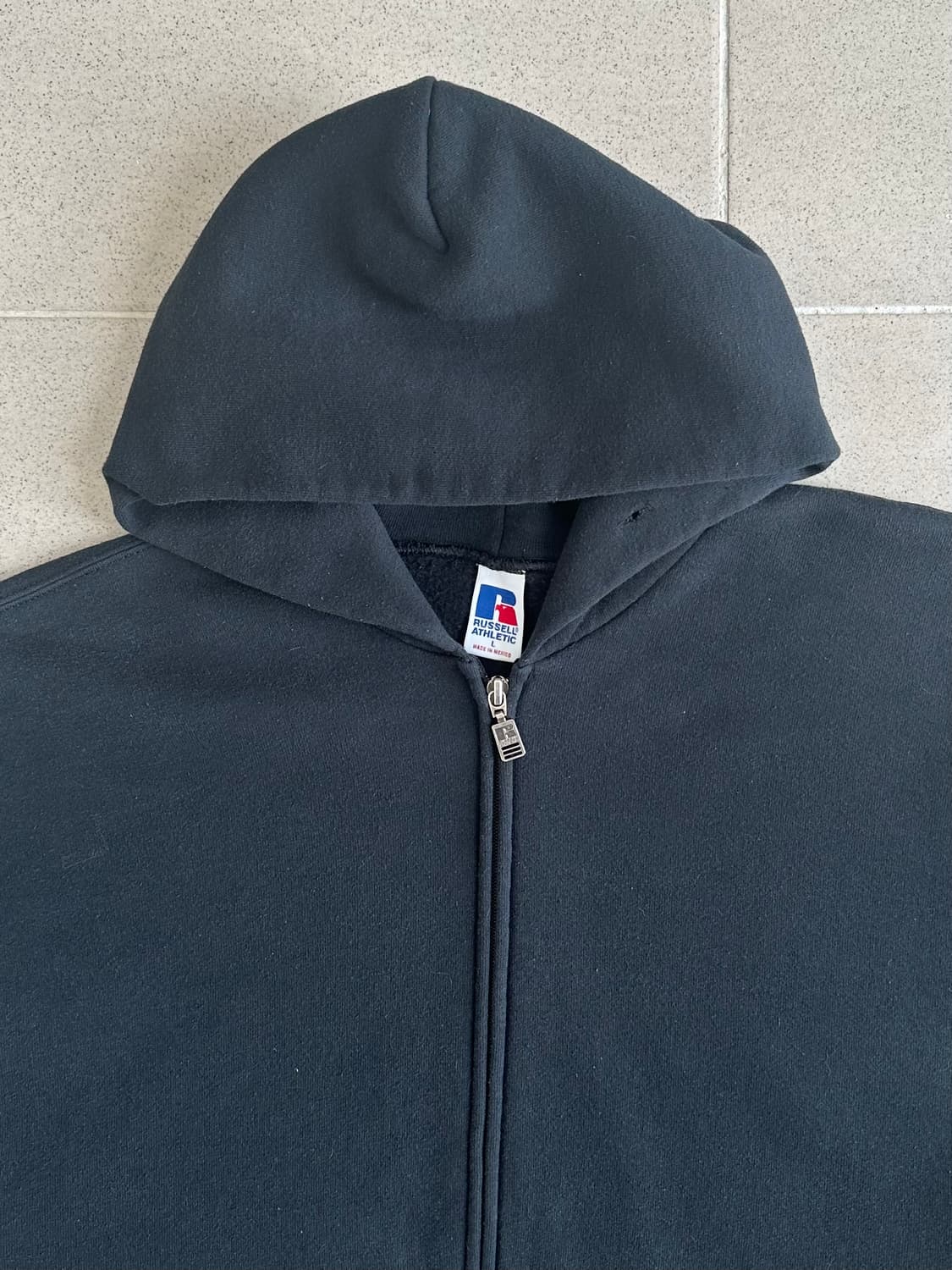 90s 빈티지 러셀 후드집업 블랙 L 상품이미지3