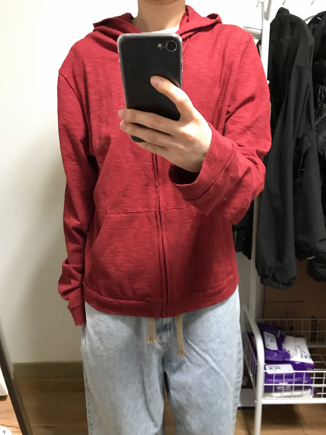 레드 후드집업 상품이미지3