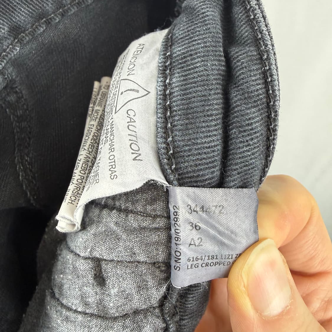 (26) 자라 크롭 와이드 블랙 커팅 진 상품이미지6