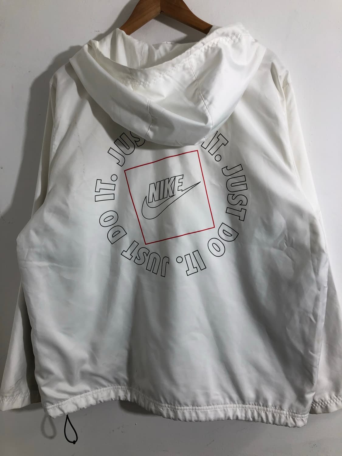 나이키 화이트 블랙 빅로고 아노락 바람막이 Xl  상품이미지8