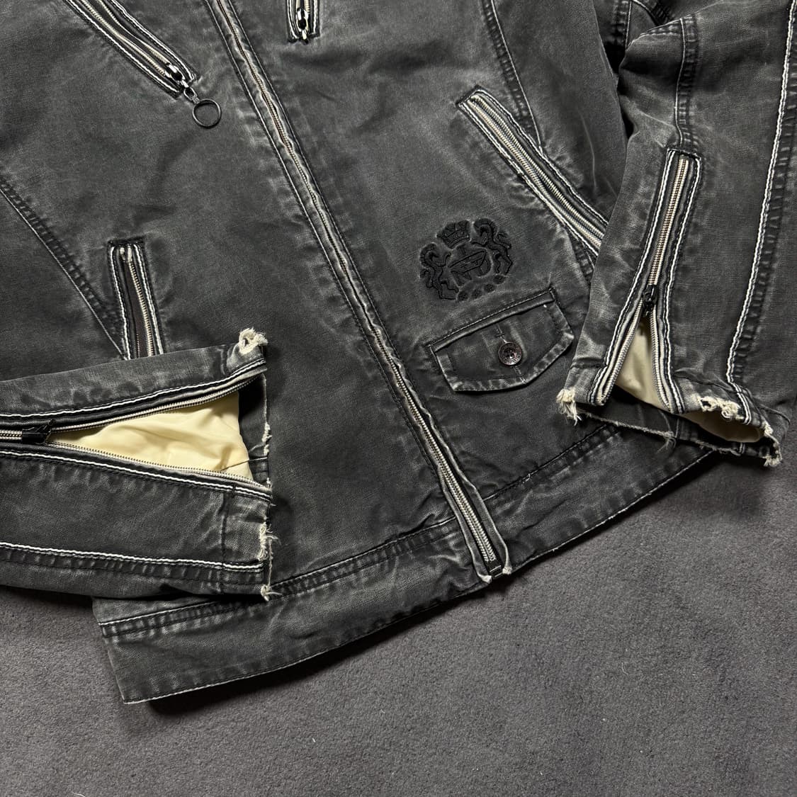 디젤 피그먼트 다이드 라이더 바이커 자라이 상품이미지3