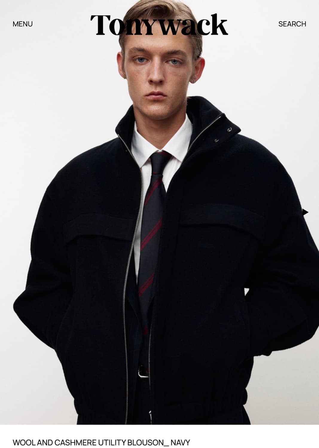  토니웩 울 앤드 캐시미어 유틸리티 블루종 네이비 상품이미지1