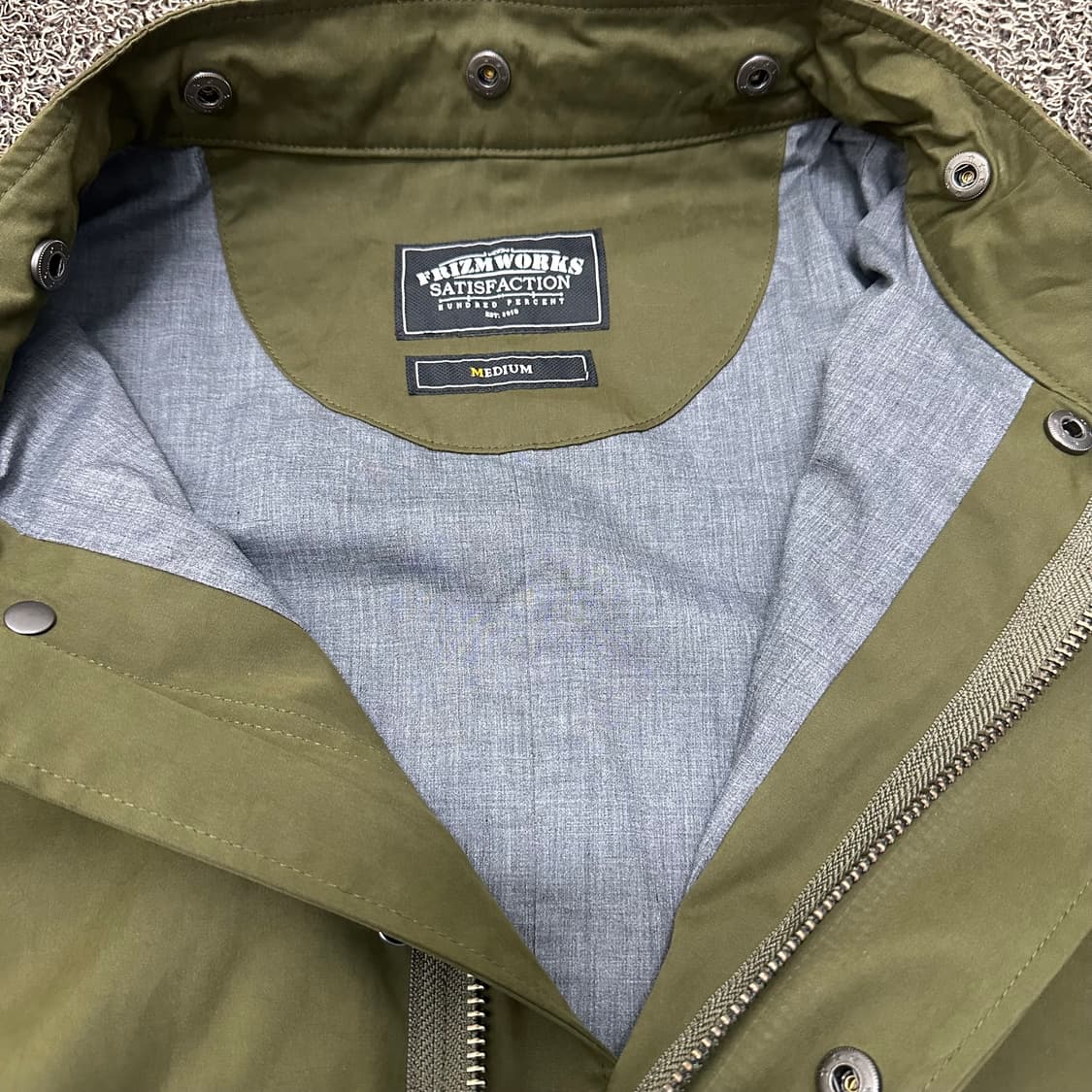 프리즘웍스 피쉬테일 야상 점퍼 카키 M 상품이미지7