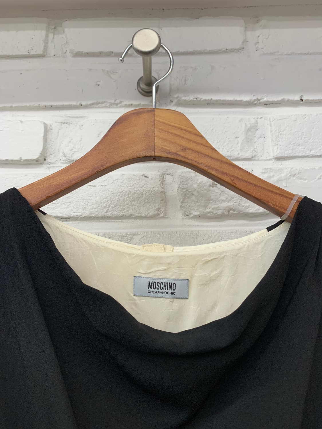 모스키노 턱시도 실크 블랙 원피스 상품이미지3