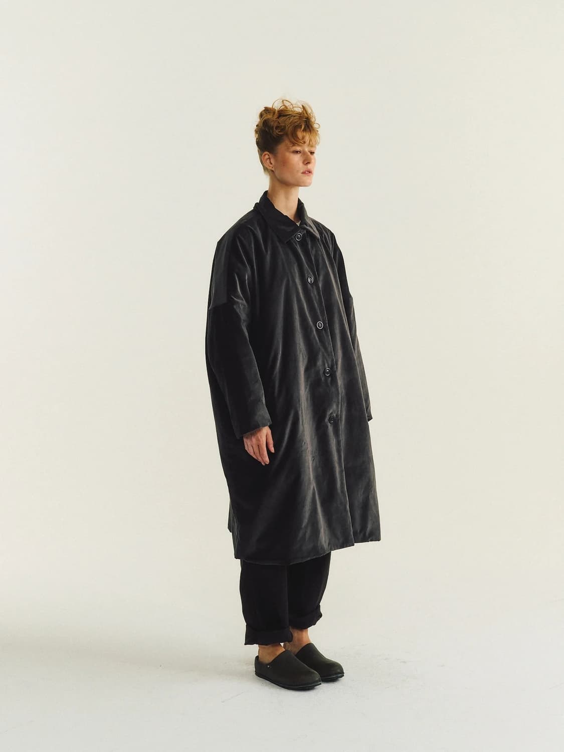 케이시 케이시 Big Blobby 벨벳 코트 M 블랙 상품이미지2