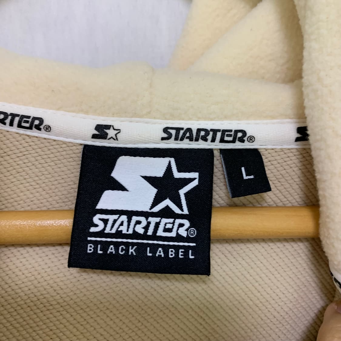 스타터 하프집업 후드티 베이지 아이보리 L 반집업 남녀공용 상품이미지5