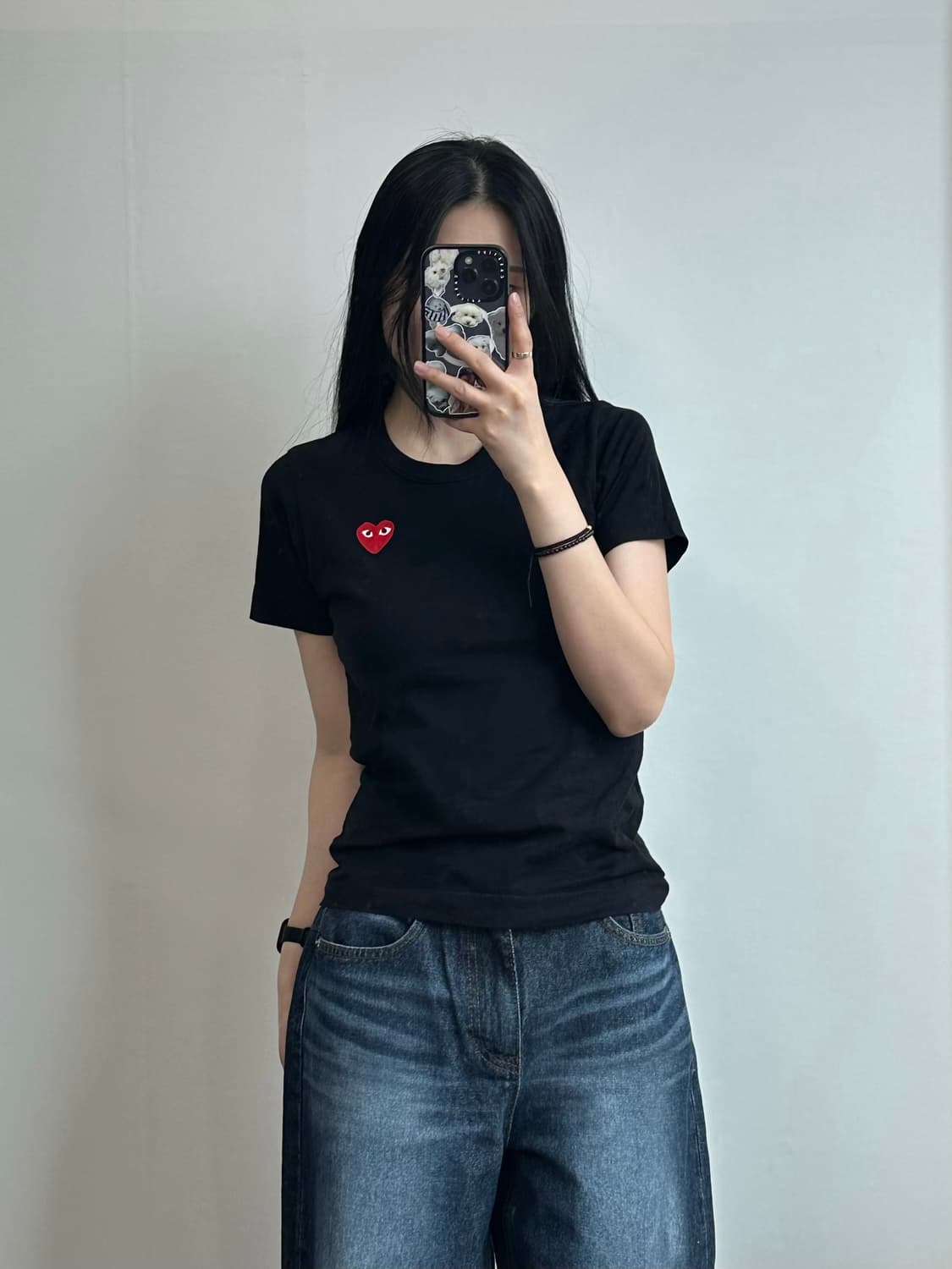 꼼데가르송 플레이 블랙 반팔 티셔츠 상품이미지1