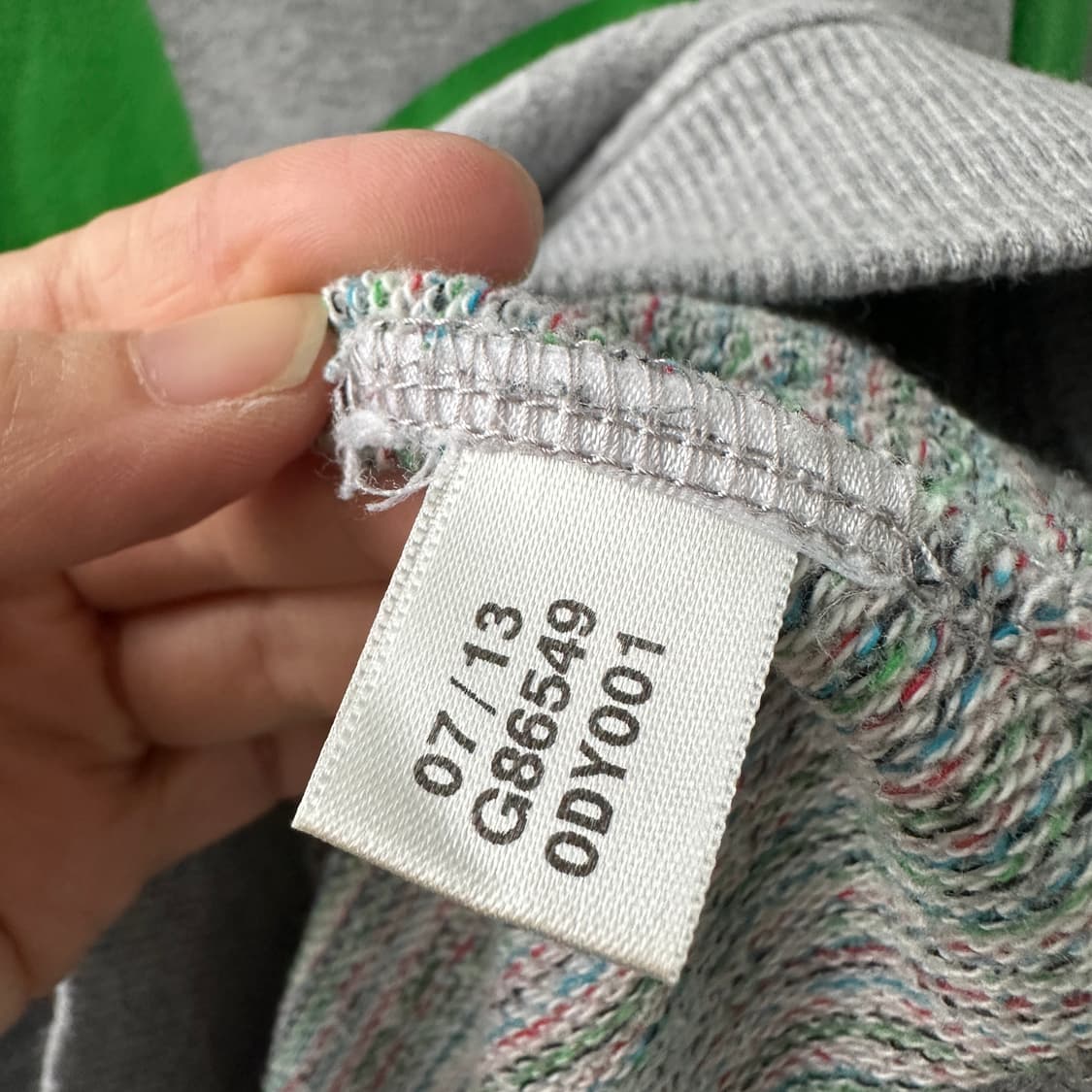 아디다스 빅 트레포일 포켓 맨투맨 멜란지 그레이 그린 110 상품이미지10