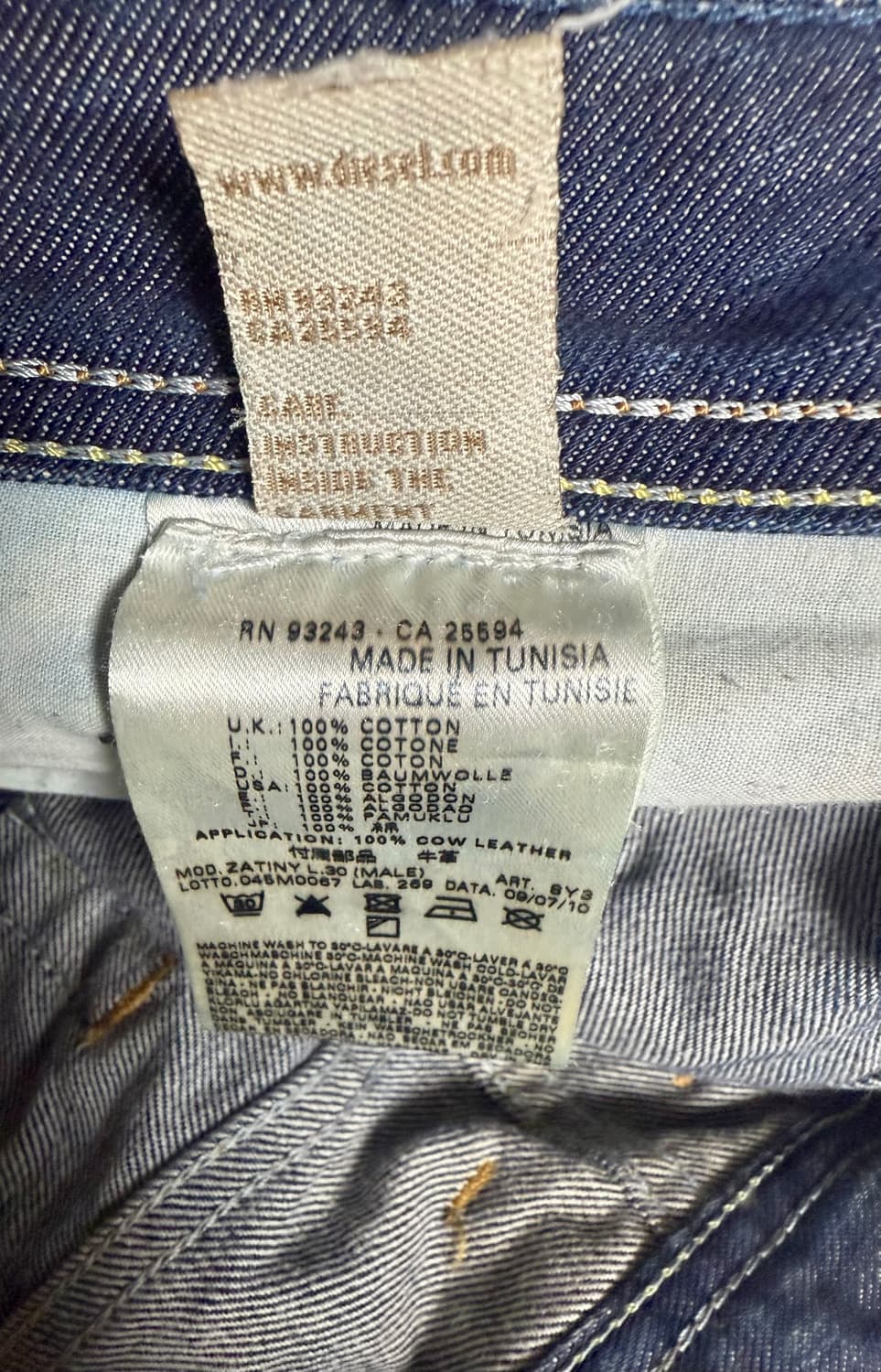 Diesel denim / 정품 30 / 깊은 워싱 컬러 좋아하는 분에게 상품이미지10
