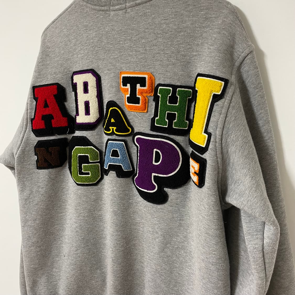 PURPLE LOGO BAPE VARSITY JACKET 상품이미지7
