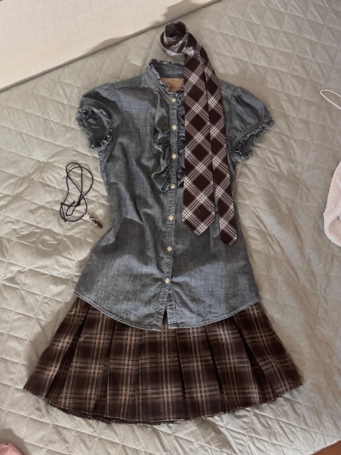 Gap jeans 프릴 데님 블라우스 공겜여주 긱시크 상품이미지1