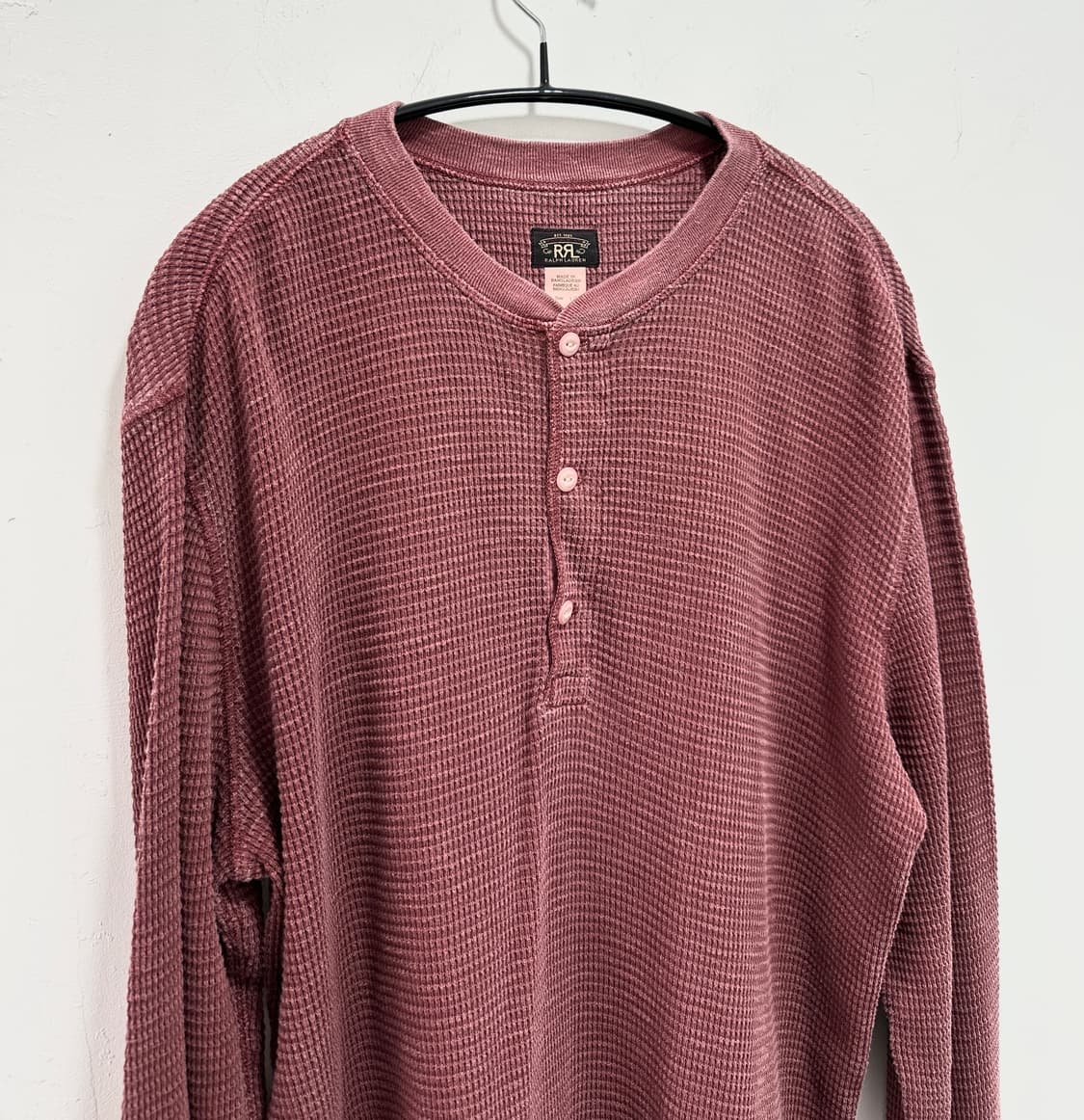 RRL Ralph Lauren 인디고 헨리넥 와플 니트 상품이미지2