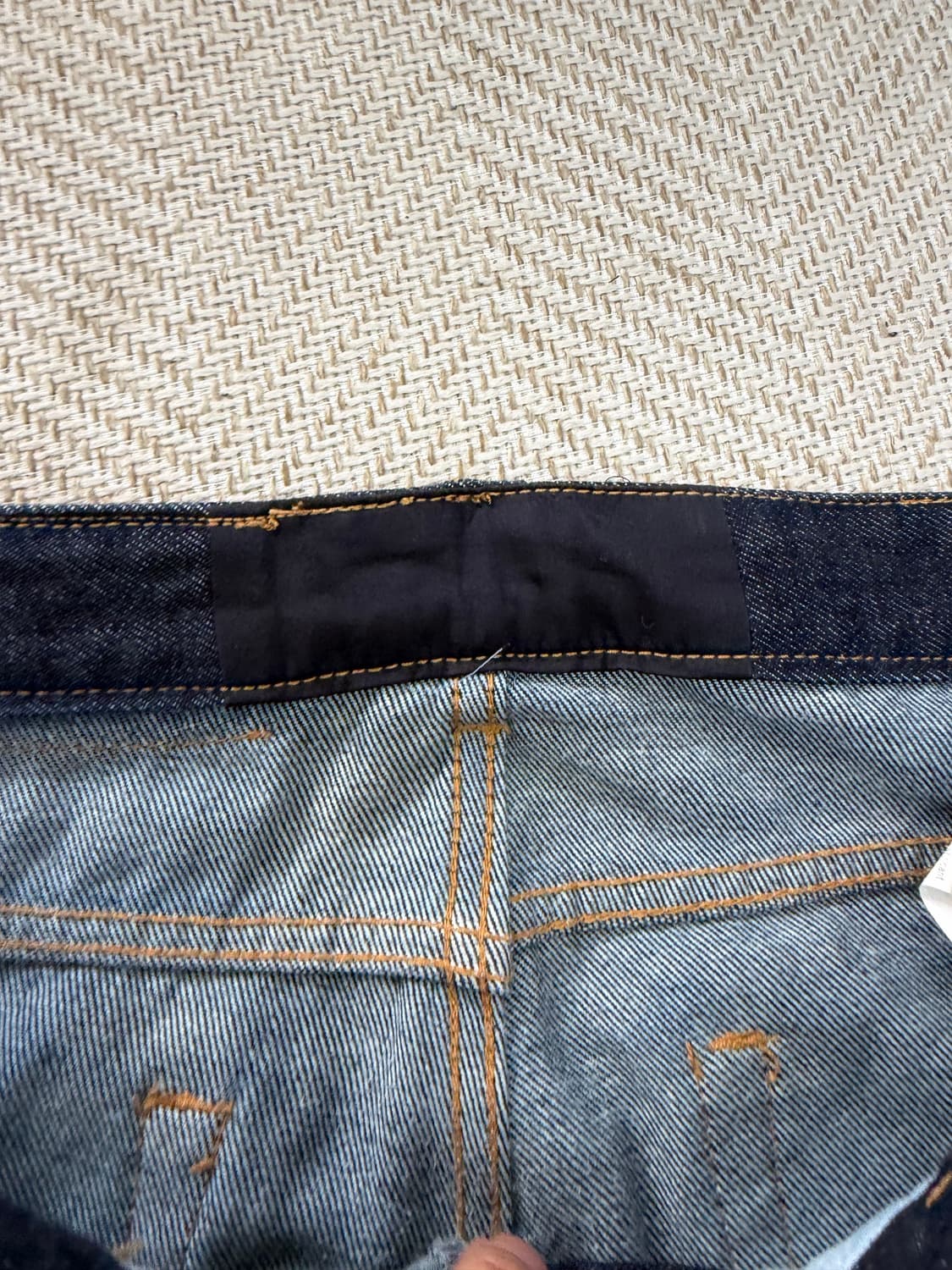 정품) 솔리드옴므 로고 진청 데님 청바지 48(32-33) 상품이미지6