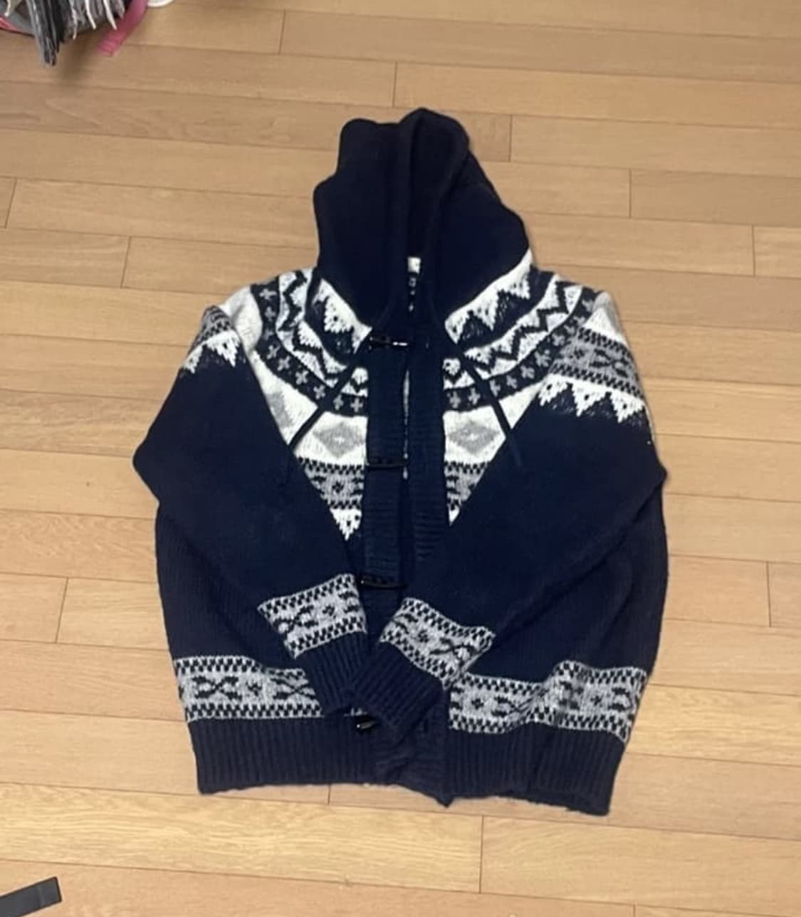 후드 니트 가디건 상품이미지2