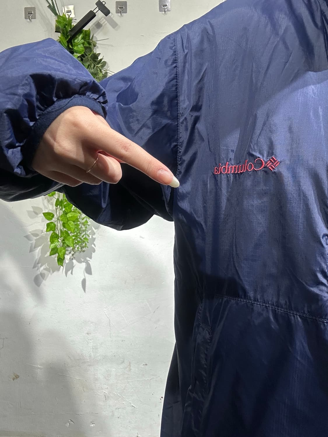 컬럼비아 네이비 레드 양면 리버시블 타탄 체크 자켓  상품이미지4