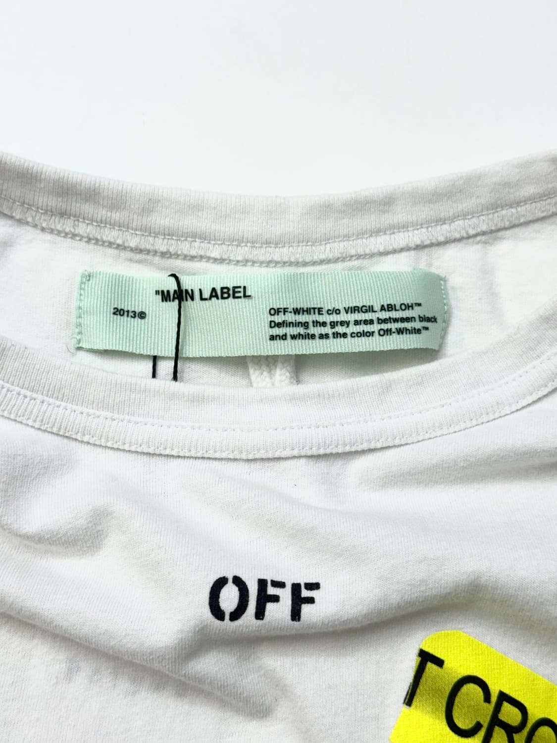 Off white 오프화이트 파이어 테이프 애로우 화이트 반팔 티셔츠 상품이미지8