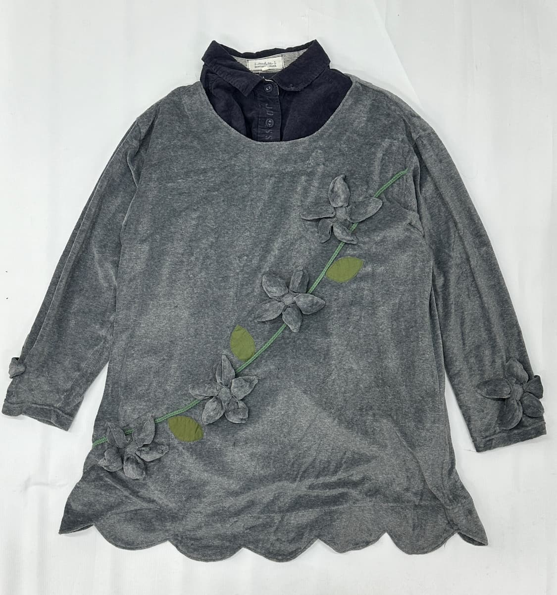 🩶하구미의 입체 플라워 코디세트🩶 셔츠 그런지 러블리 에스닉 히피 상품이미지2